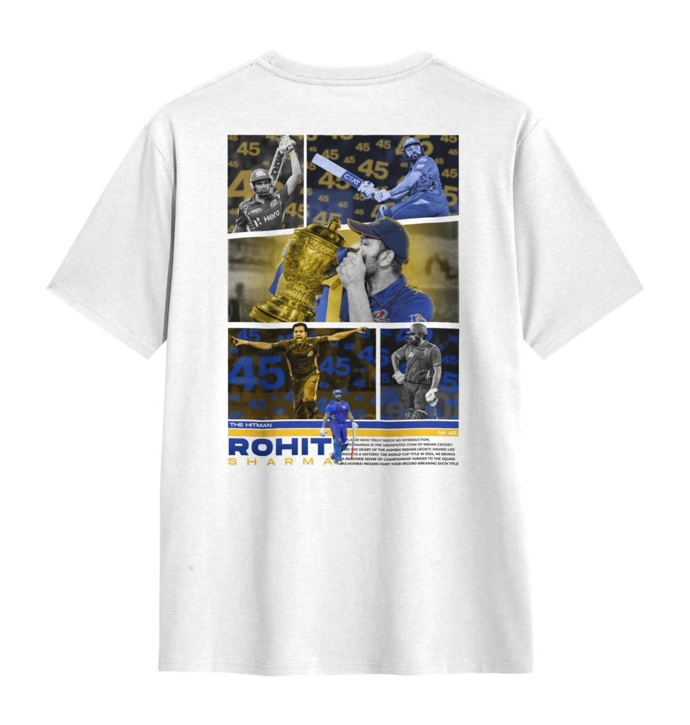 "ROHIT SHARMA" T-SHIRT WHITE