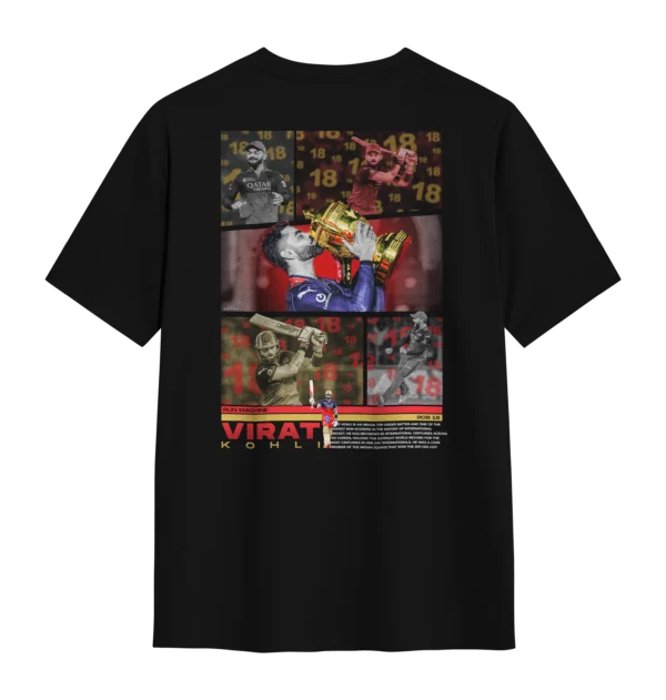 "VIRAT KOHLI" T-SHIRT BLACK