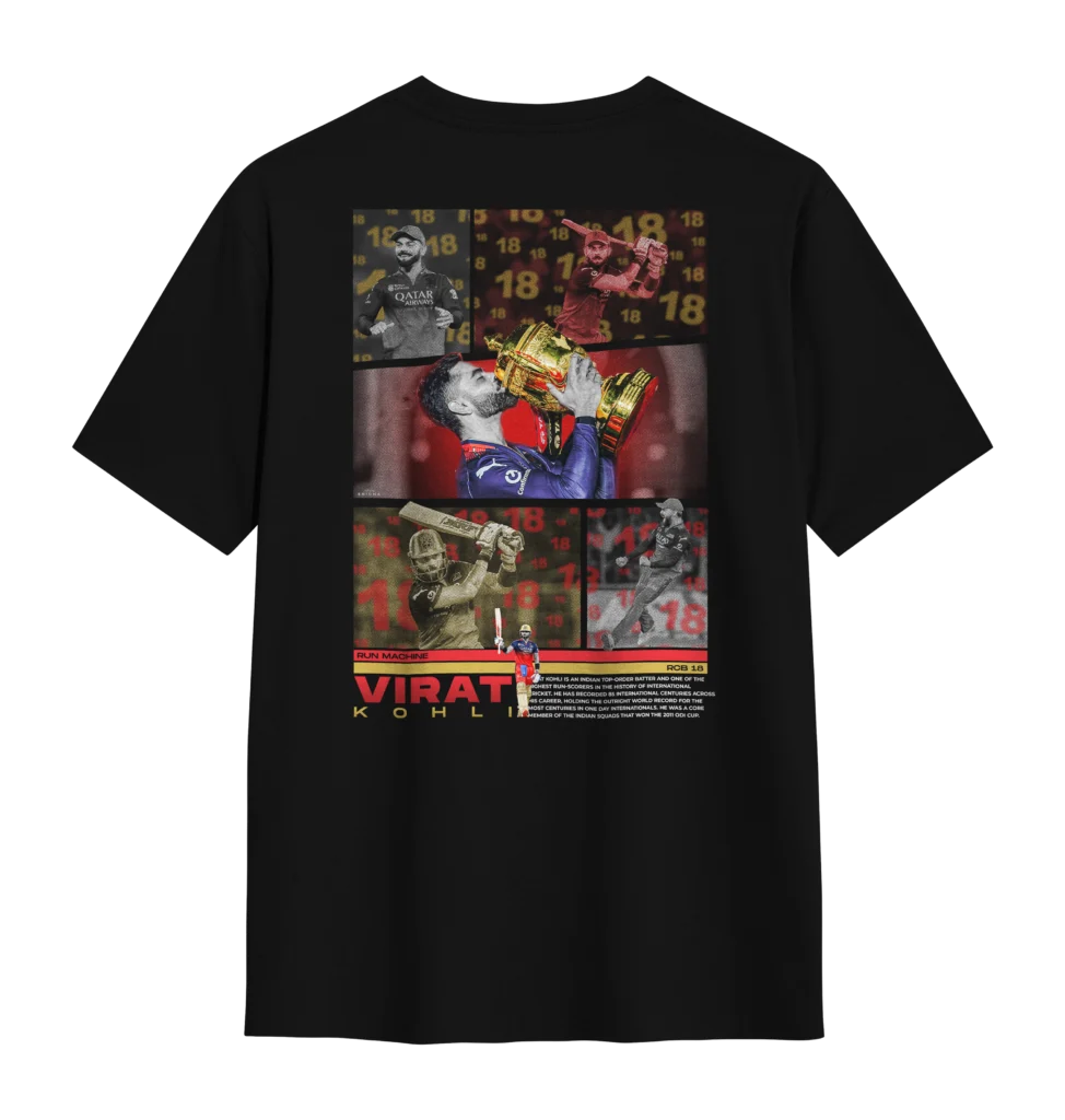 "VIRAT KOHLI" T-SHIRT BLACK